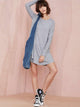 Grey Long Sleeve Casual Dress