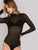 Mock Neck Sheer Mesh Bodysuit