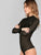 Mock Neck Sheer Mesh Bodysuit
