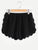 Elasticized Waist Scallop Edge Textured Shorts