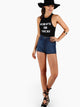 Slogan Print Racer Front Bodysuit