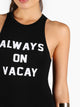 Slogan Print Racer Front Bodysuit