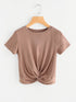 Twist Front Crop Tee