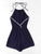 Halter Neck Lace Trim Romper