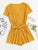 Self Tie Waist Ribbed Wrap Romper