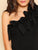 Bow Embellished One Shoulder Slim Fitted Bodysuit