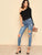 Bow Embellished One Shoulder Slim Fitted Bodysuit