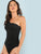 One Shoulder Solid Skinny Bodysuit