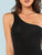 One Shoulder Solid Skinny Bodysuit