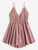 Contrast Lace Knot Back Cami Playsuit