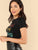 Sequin Slogan Short Sleeve T-shirt