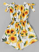 Floral Print Knot Side Romper