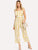 Frill Trim Striped Jumpsuit