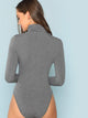 High Neck Heather Knit Bodysuit