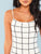 Plaid Cami Skinny Bodysuit