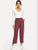 Plaid Letter Print Tape Side Pants