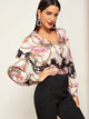 Wrap Front Chain Print Bodysuit