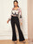 Wrap Front Chain Print Bodysuit