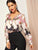 Wrap Front Chain Print Bodysuit