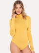 High Neck Heather Knit Bodysuit
