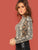 Mock Neck Snakeskin Fitted T-shirt