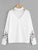 Choker Neck Flower Sleeve Ribbed Tee