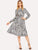 Shirred Waist Leopard Dress