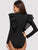 Button Front Fishnet Mesh Trim Ruffle Bodysuit