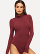 High Neck Heather Knit Bodysuit