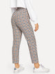 Exposed Zip Fly Plaid Peg Pants