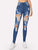 Ripped Faded Wash Button Fly Skinny Jeans