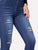 Solid Ripped Skinny Jeans