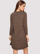 Crew Neck Casual Sweater Dress