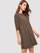 Crew Neck Casual Sweater Dress
