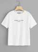 Slogan Print Short Sleeve Tee