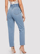 Paperbag Waist Slant Pocket Self Belted Jeans
