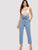 Paperbag Waist Slant Pocket Self Belted Jeans