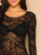 Geo Mesh Form Fitted Bodysuit Without Bra