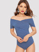 Cross Wrap Off The Shoulder Bodysuit