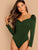 Puff Sleeve Surplice Neck Ruched Bodysuit