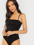 Ribbed Knit Solid Cami Bodysuits