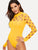Mock Neck Geo Cut Out Bodysuit