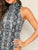 Keyhole Back Snakeskin Print Bodysuit