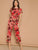 Rolled Tab Sleeve Knot Front Leopard Jumpsuit