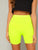 Neon Yellow Solid Leggings Shorts