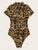 Mock-neck Form Fitted Leopard Bodysuit