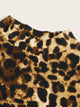 Mock-neck Form Fitted Leopard Bodysuit
