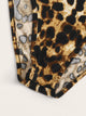 Mock-neck Form Fitted Leopard Bodysuit