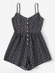 Ditsy Floral Button Front Cami Romper