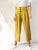 Zip Back Buttoned Front Pleated Wide Leg Pants